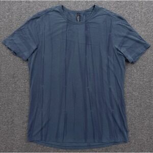 Lululemon‎ Shirt Mens Large Blue Tie Dye Fundamental T Short Sleeve Performance